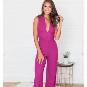 NWT PINK LILY JUMPSUIT - medium